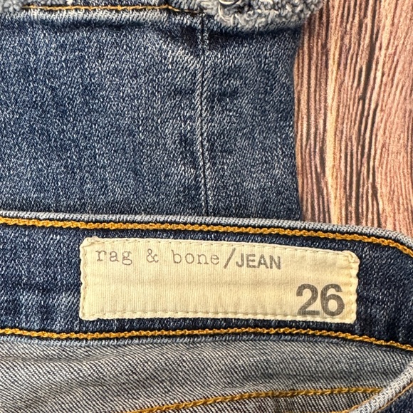 Rag & Bone Distressed Dark Blue Skinny Jeans - Picture 10 of 16